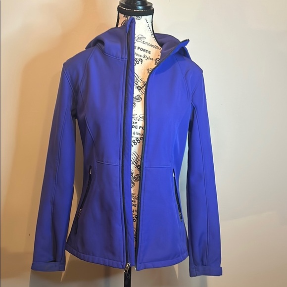 Sears vintage Women's Blue Hooded Jacket - Picture 3 of 8